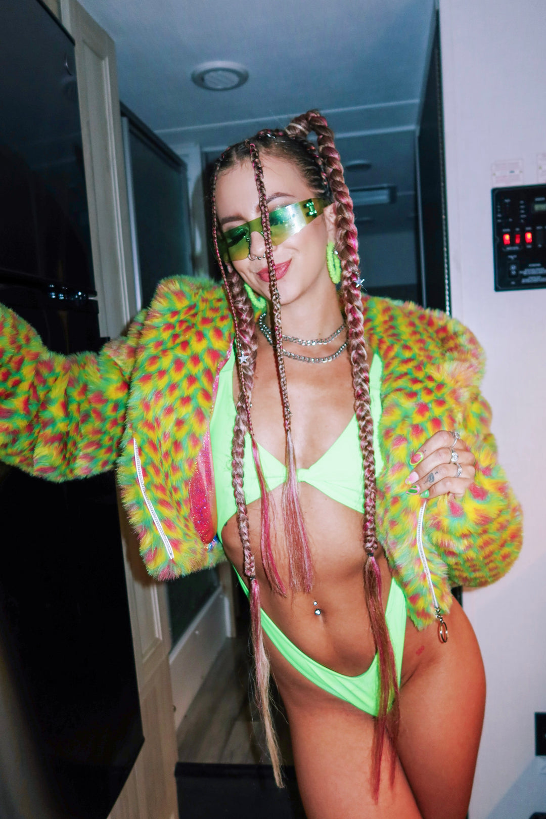 Happy Pill Crop Coat - Mellow Yellow