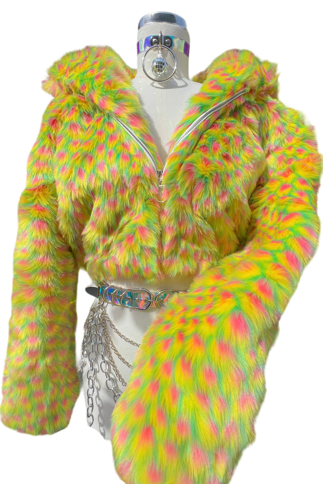 Happy Pill Crop Coat - Mellow Yellow