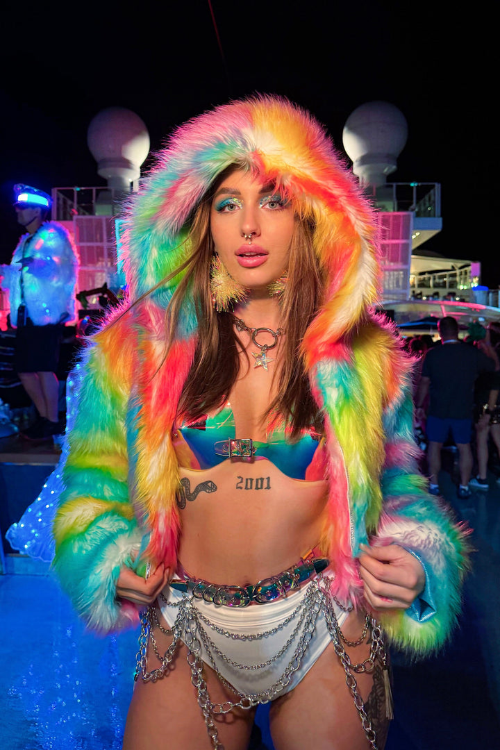 Prismatic Crop Coat