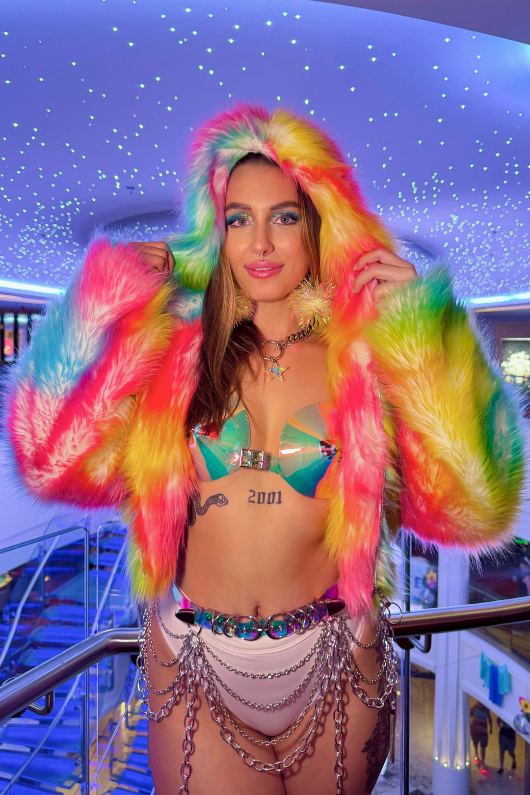 Prismatic Crop Coat