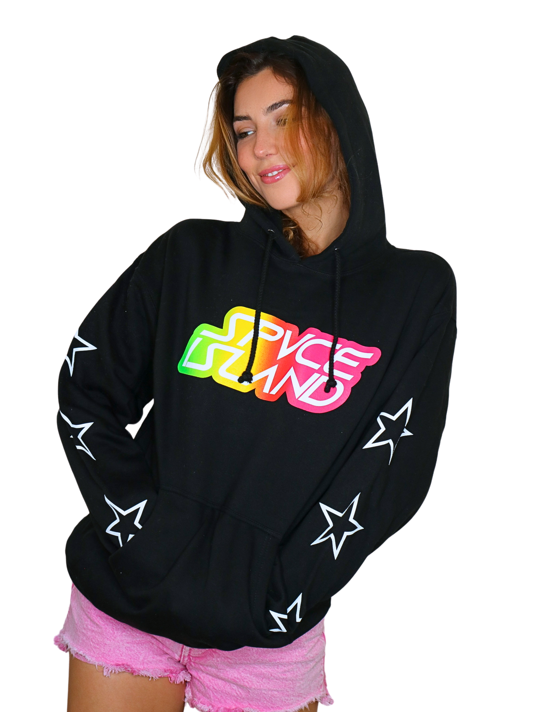 Space Island Bold Hoodie ☆ Black