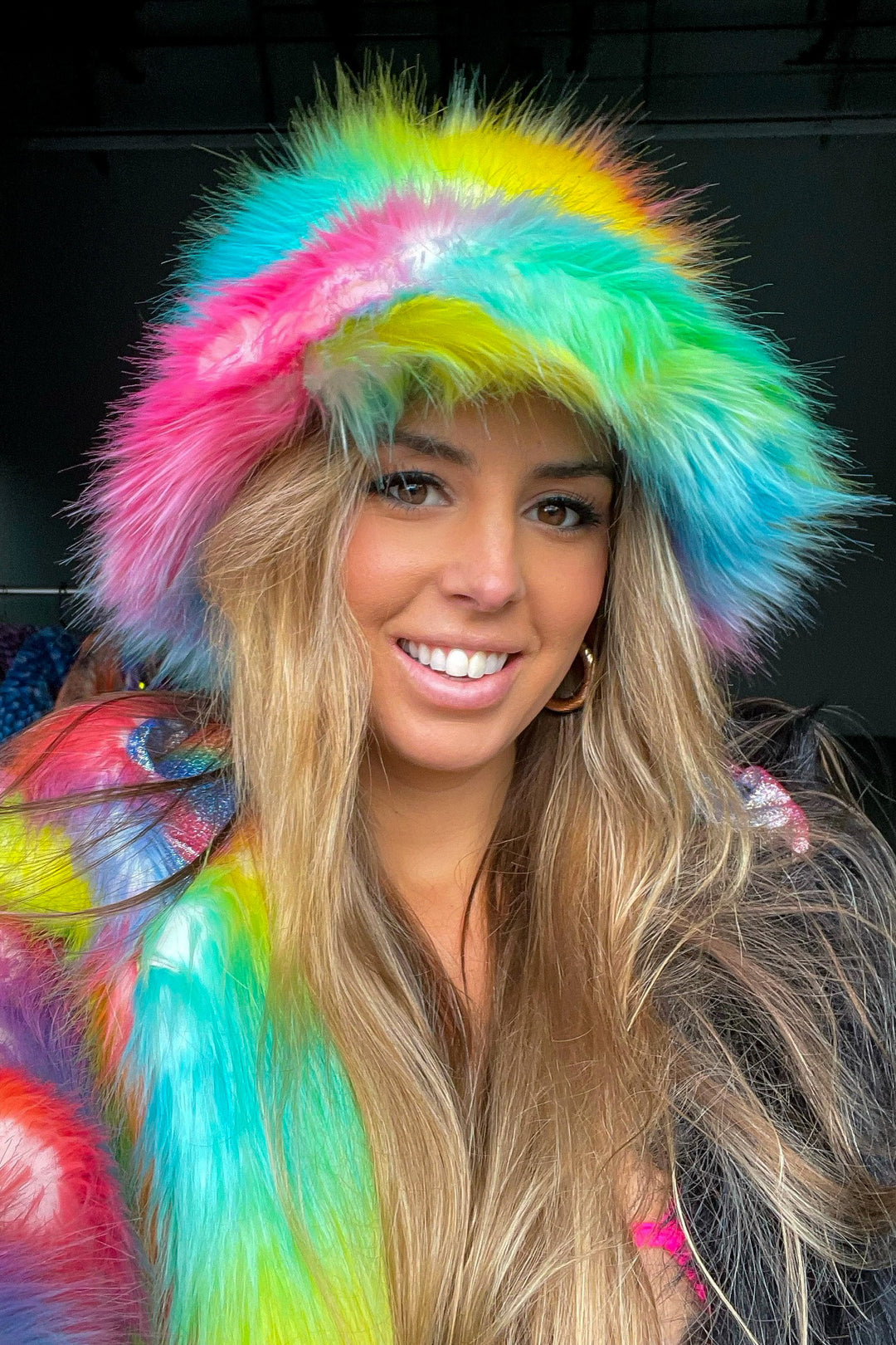 Prismatic Fur Bucket Hat