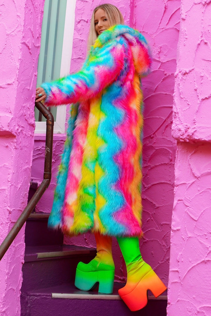 Prismatic Fur Coat