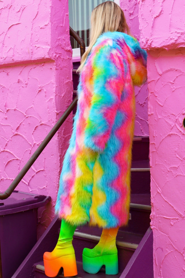 Prismatic Fur Coat