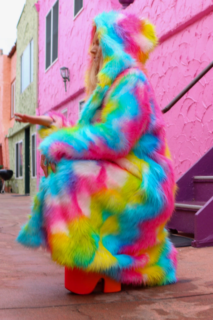 Prismatic Fur Coat