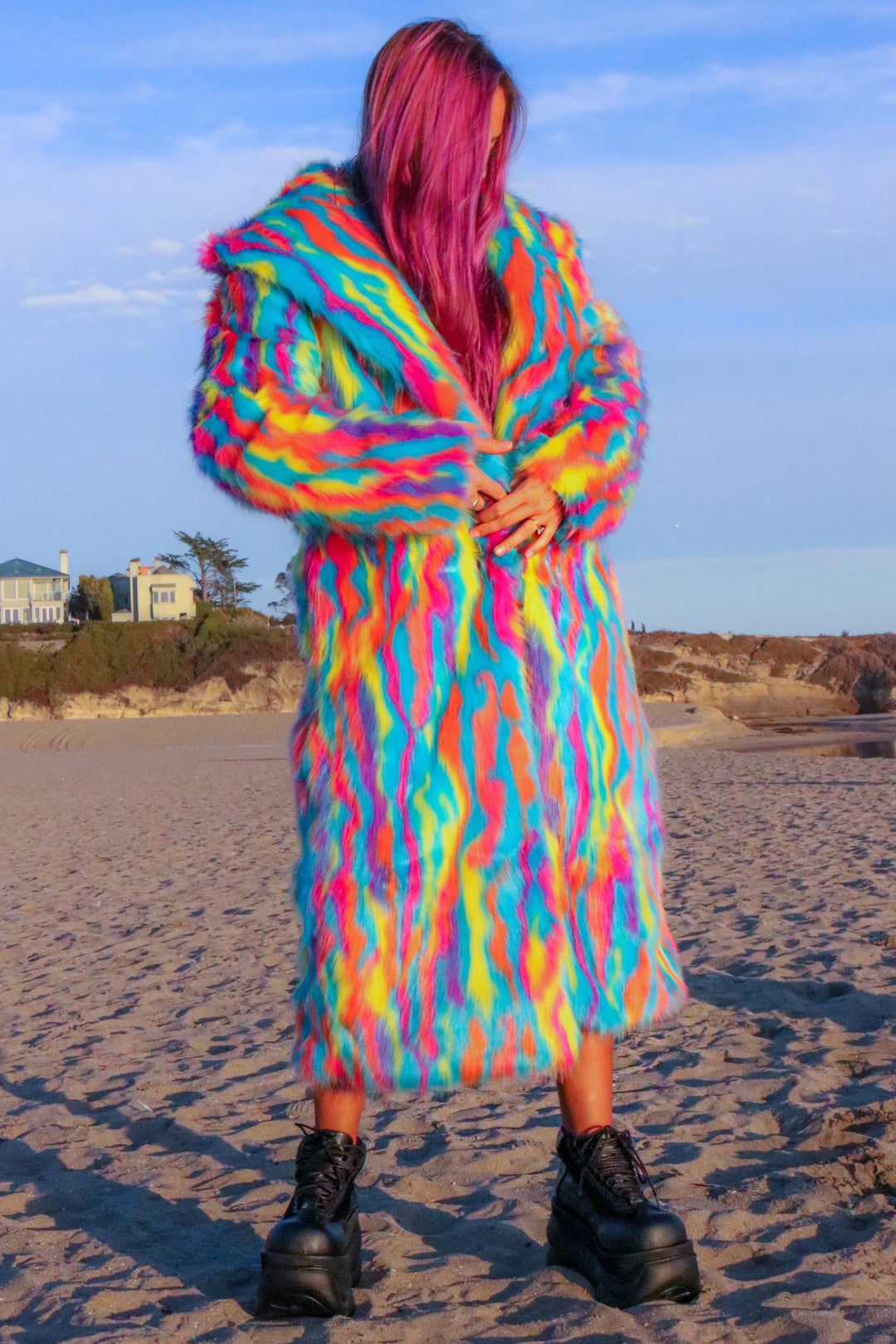 Funfetti Faux Fur Coat