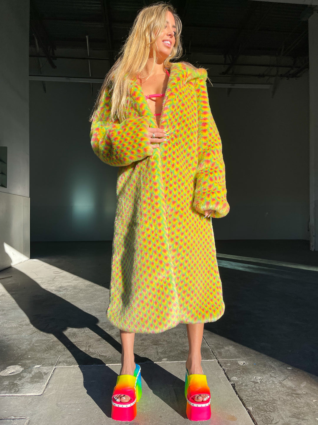 Happy Pill Fur Coat - Mellow Yellow