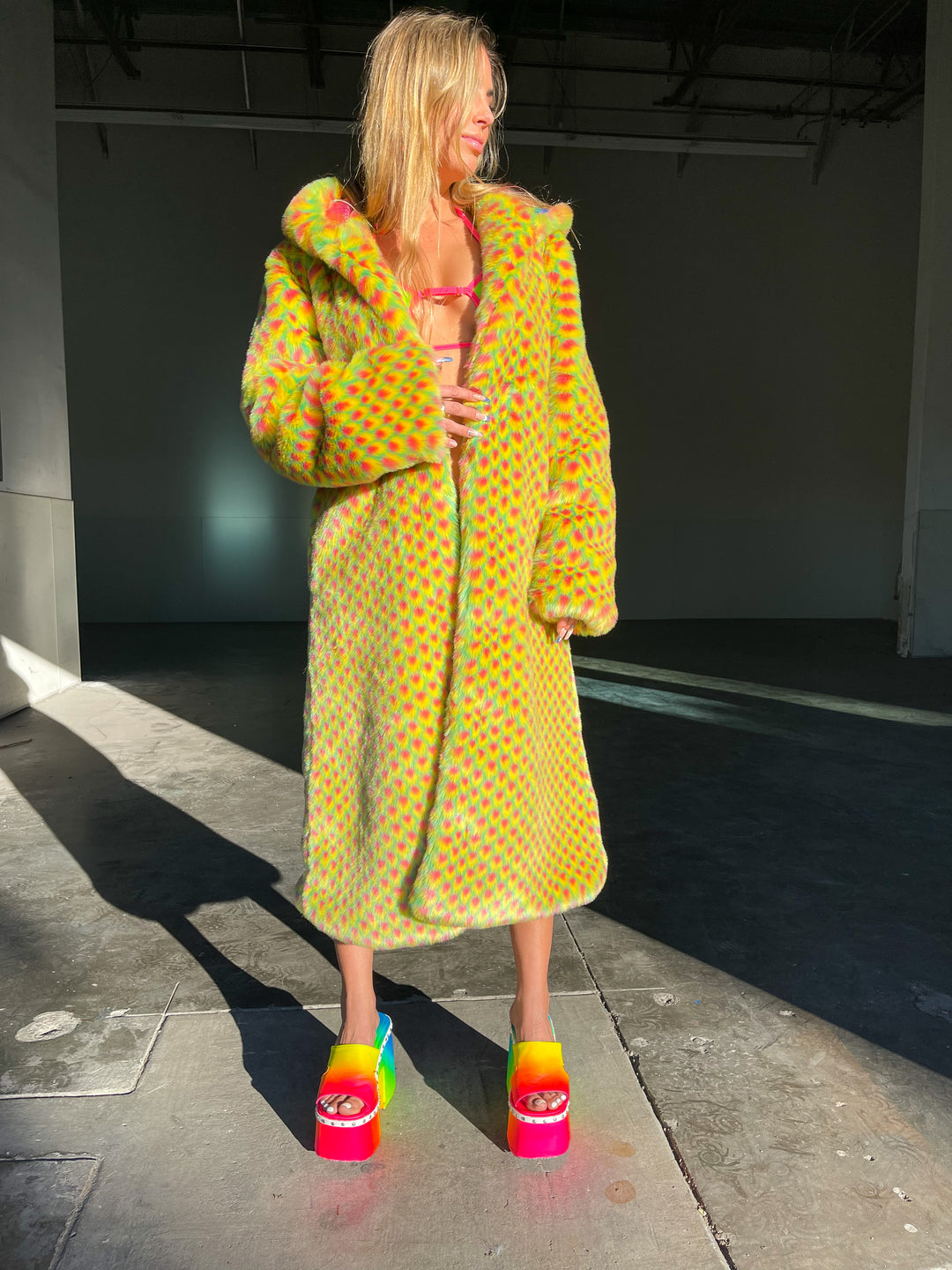 Happy Pill Fur Coat - Mellow Yellow