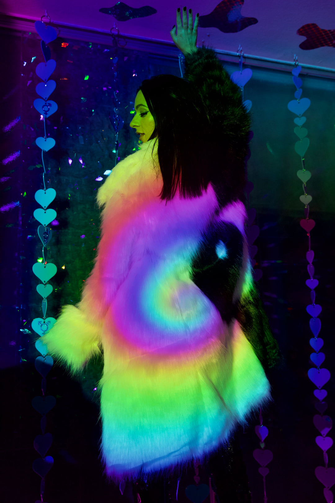 Yin Yang Coat - Black/White