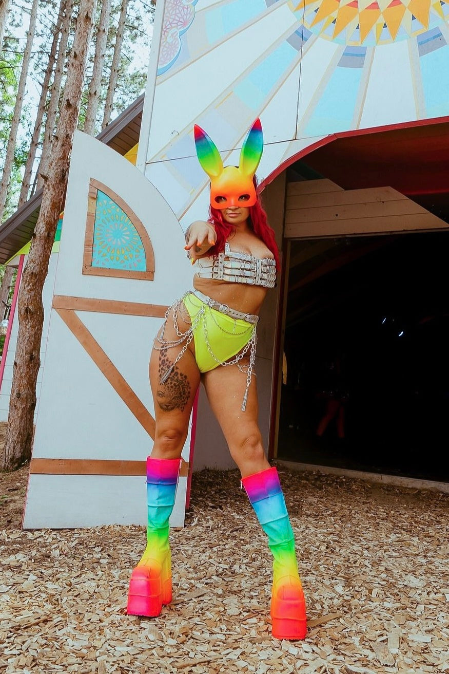 Masked Bunny - Rainbow