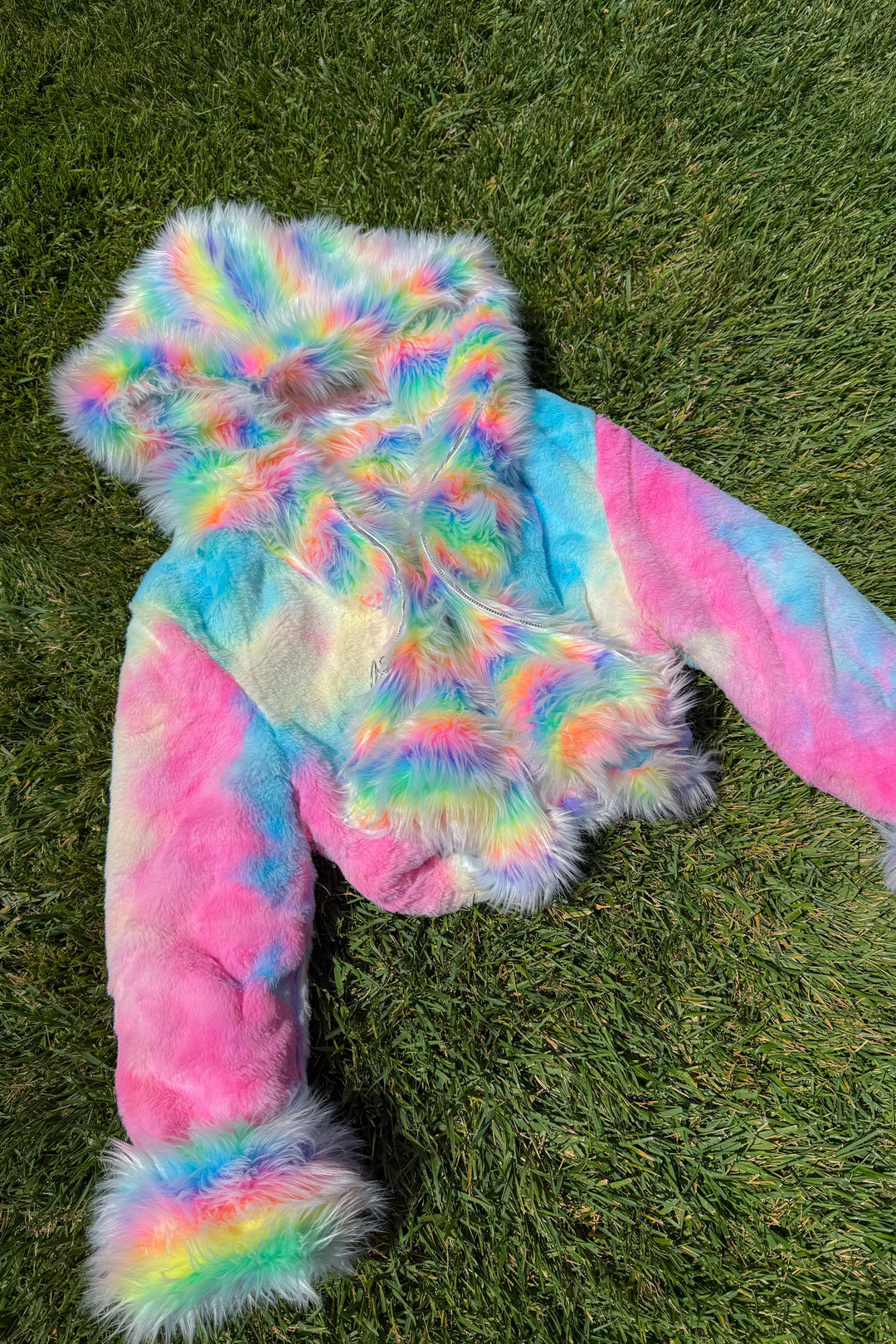 Frosted Rainbow Crop Coat