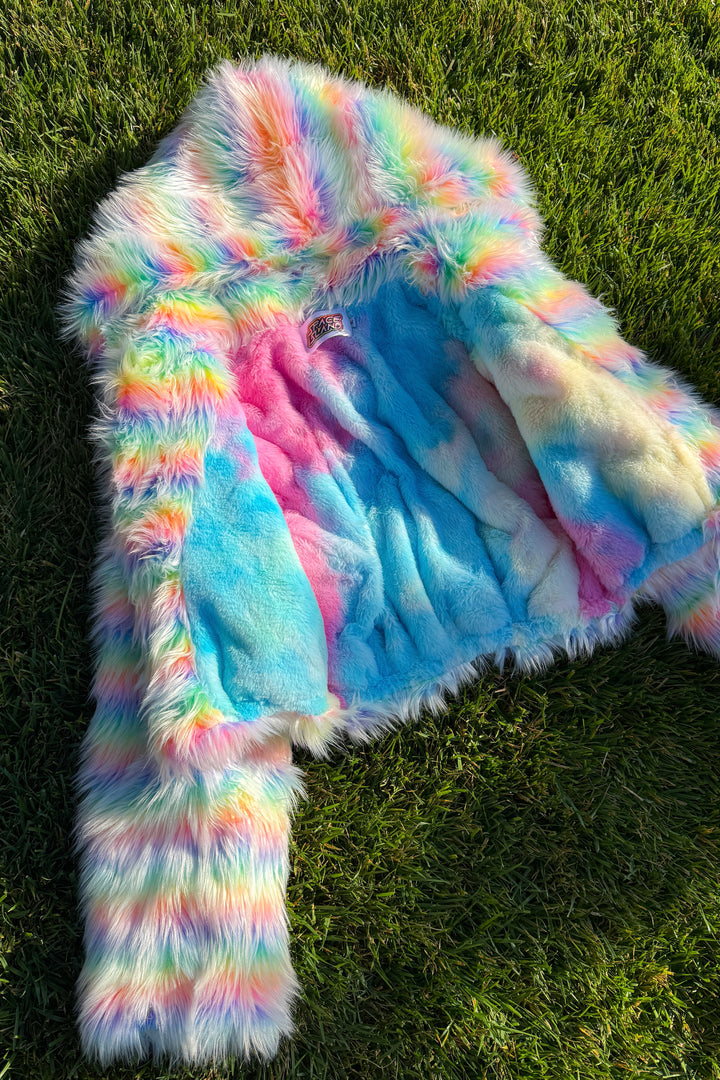 Frosted Rainbow Crop Coat