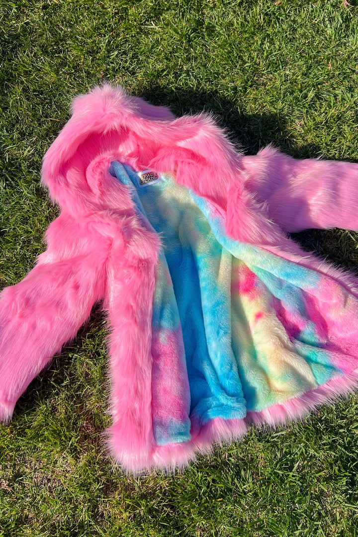 Cherry Blossom Fur Coat