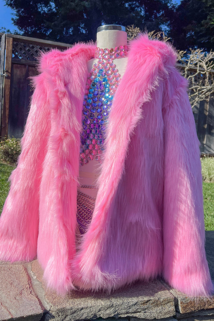 Cherry Blossom Fur Coat
