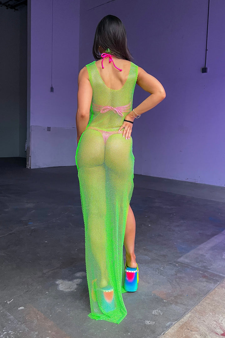Sirena Mermaid Gown - Lime